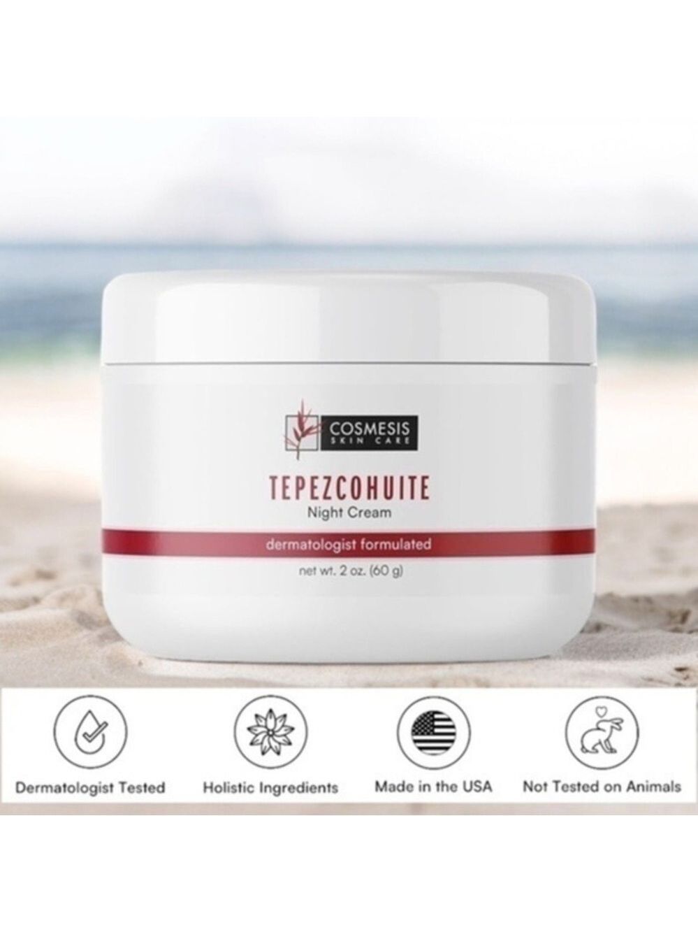 Cosmesis Skincare Tepezcohuite Night Cream 2 fl oz NIB